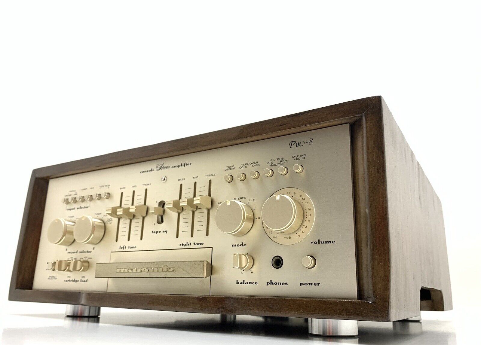 MARANTZ PM 8 Console Stereo Amplifier Vintage Wood BOX Refurbished WORK GoodLook