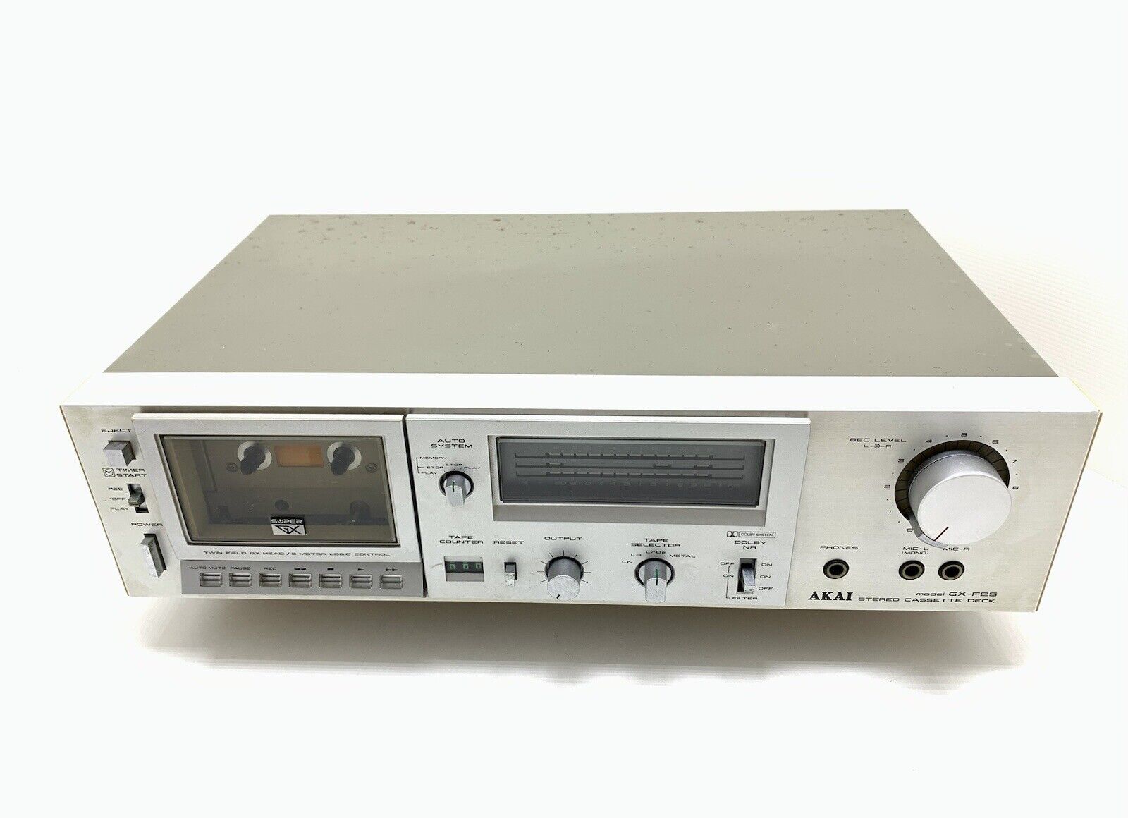 AKAI GX F25 Stereo Cassette Deck 2 Head Vintage 1981 Refurbished WORK Good Look