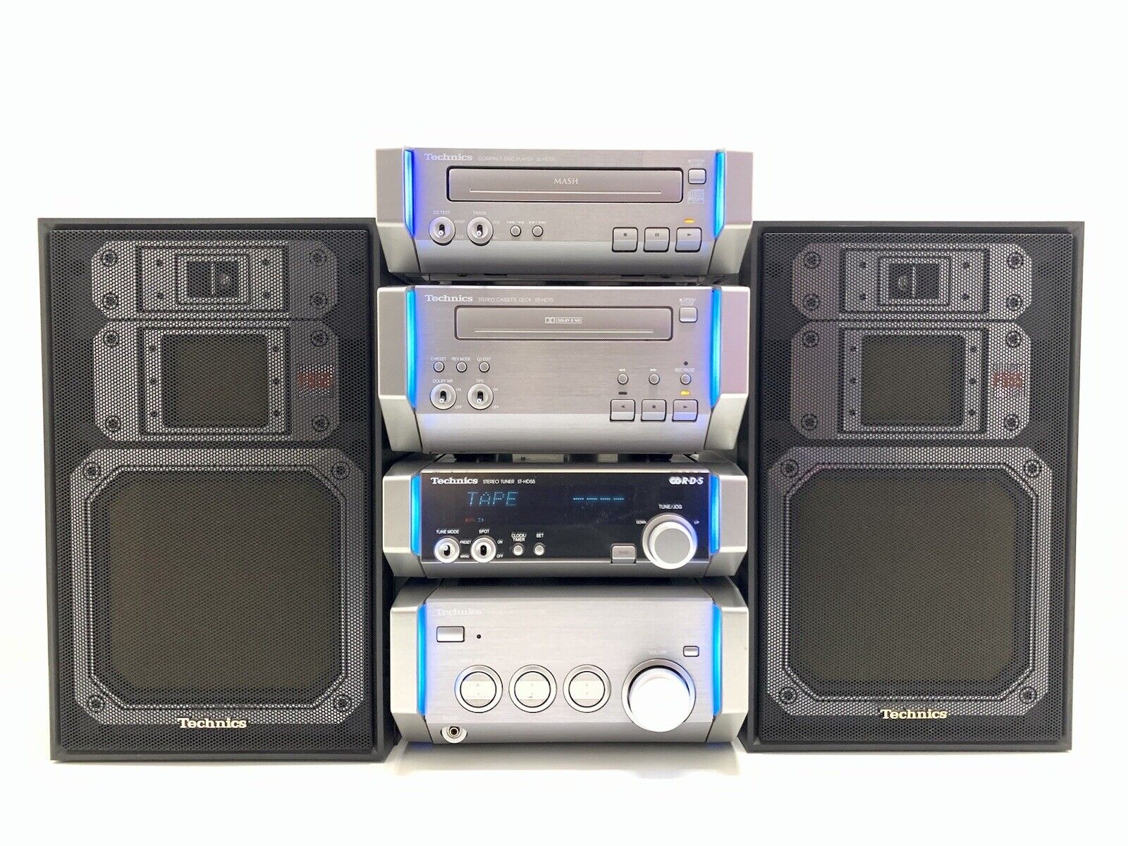 TECHNICS Amplifier SE-HD55 Tuner ST-HD55 Deck RS-HD75 CD SL-HD55 Speaker SB-F555