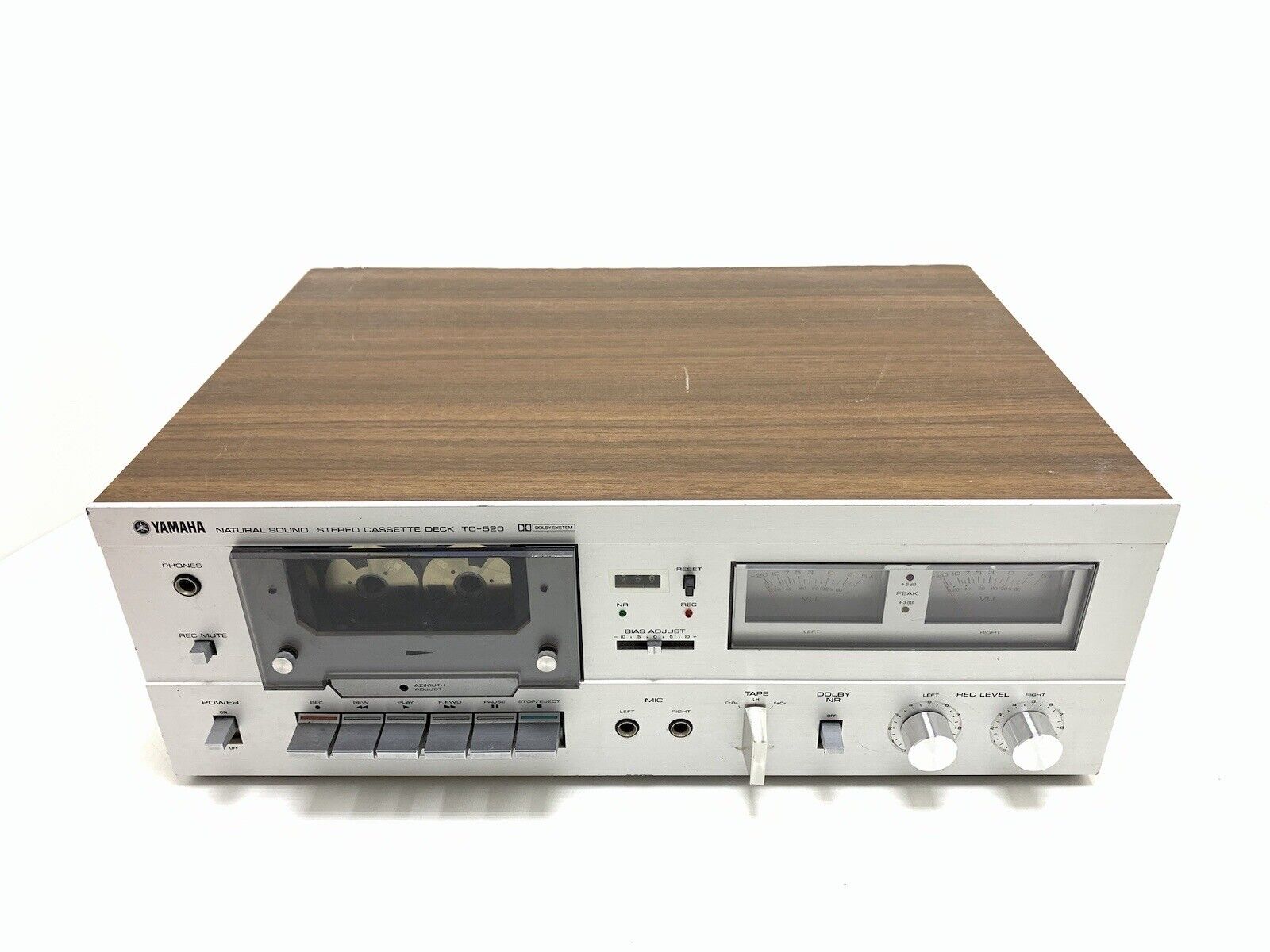 YAMAHA TC 520 Stereo Cassette Tape Deck 2Head Vintage 1978 Refurbished Good Look