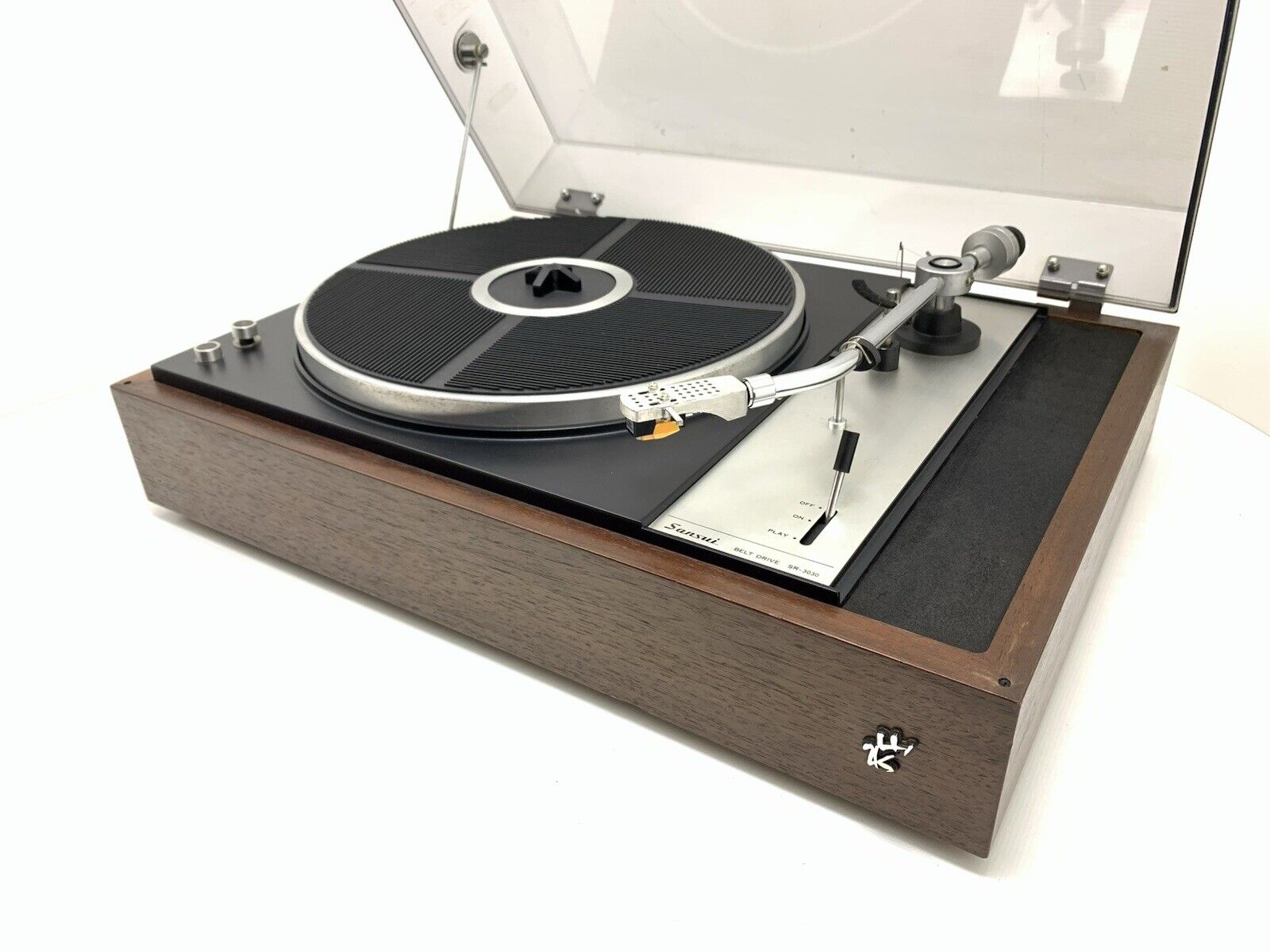 SANSUI SR 3030 Turntable 2 Speed Belt Drive Hi Fi Vintage 1973 Work Good Look