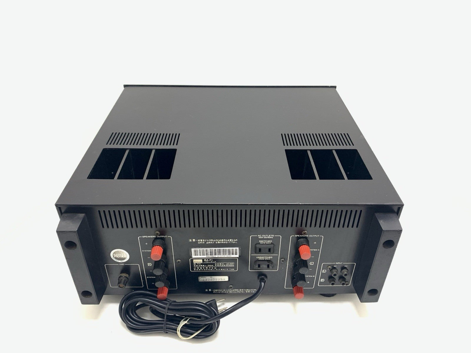 SANSUI BA F1 Stereo Power Amplifier 2X 110 Watts RMS Vintage 1979 WORK Good Look