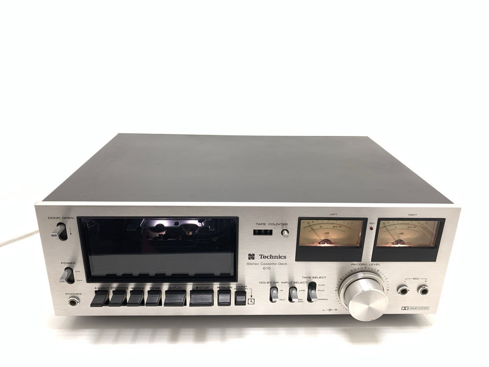 TECHNICS RS 615 US Stereo Cassette Tape Deck 2 Head Vintage 1976 Work Good Look