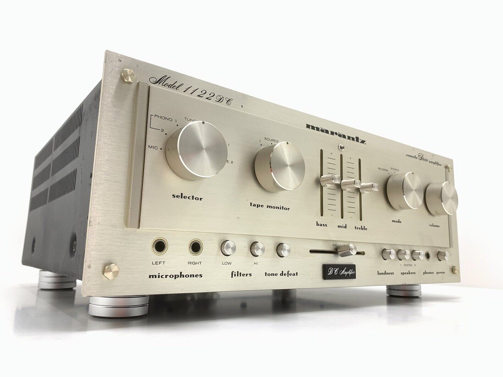 MARANTZ 1122DC Console Stereo Amplifier 2 X 61 WRMS Vintage 1978 WORK Good Look