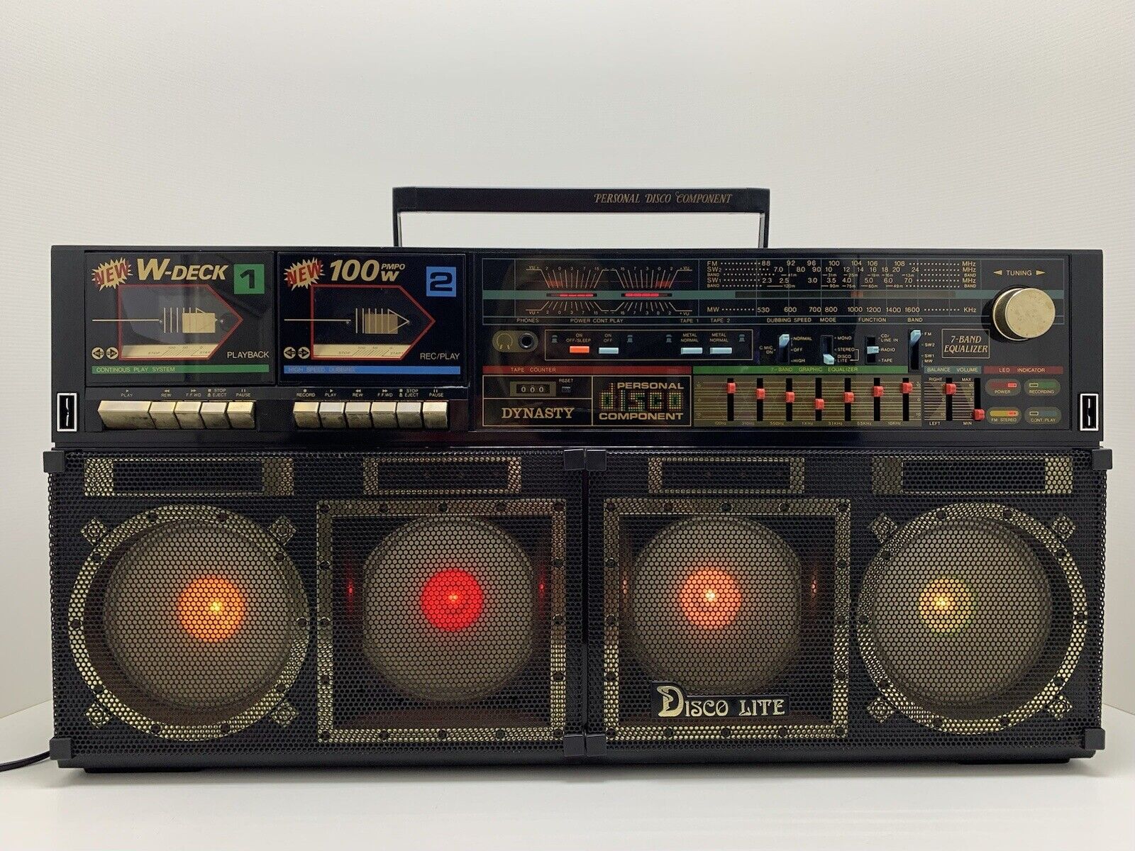 BOOMBOX Ghettoblaster MADONNA Radio Cassette Stereo DYNASTY ES555 Vintage WORK