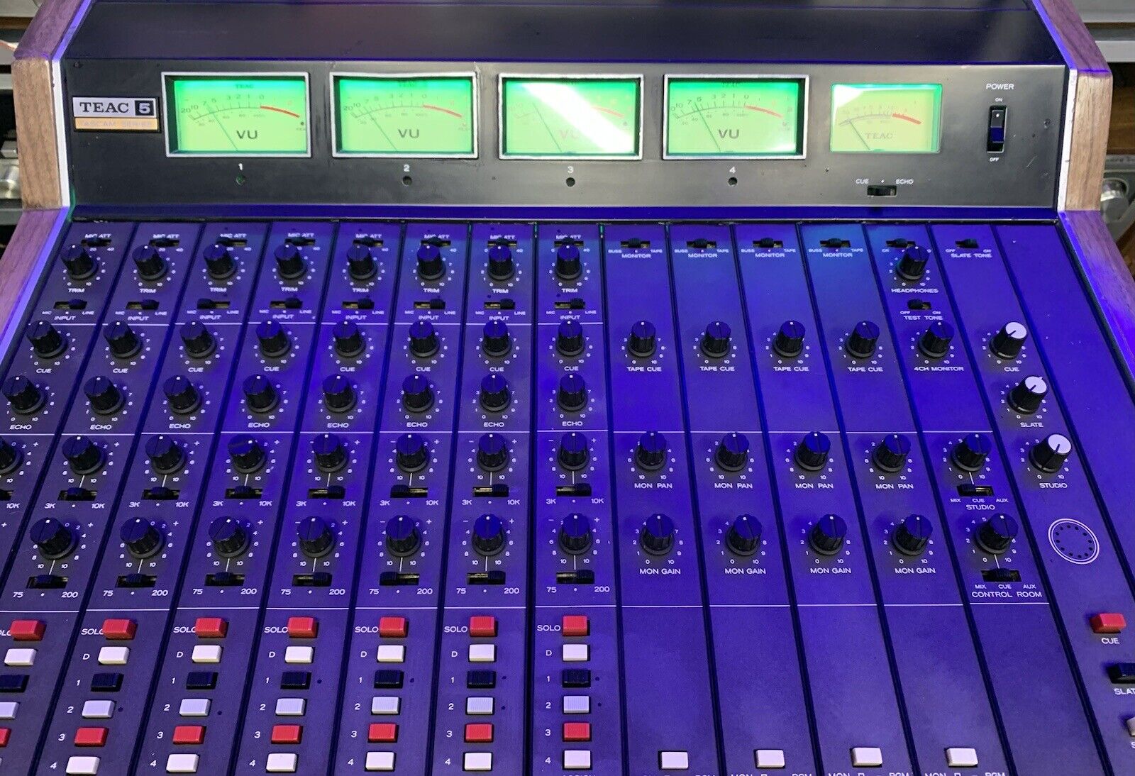 TEAC TASCAM Series Model 5A RARE AUDIO MIXER 8 Ch Vintage 1975 WORKING Good Look