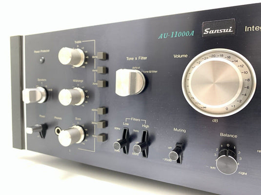 SANSUI AU 11000A Integrated Stereo Amplifier 2 X 110 WRMS Vintage 1977 GOOD LOOK