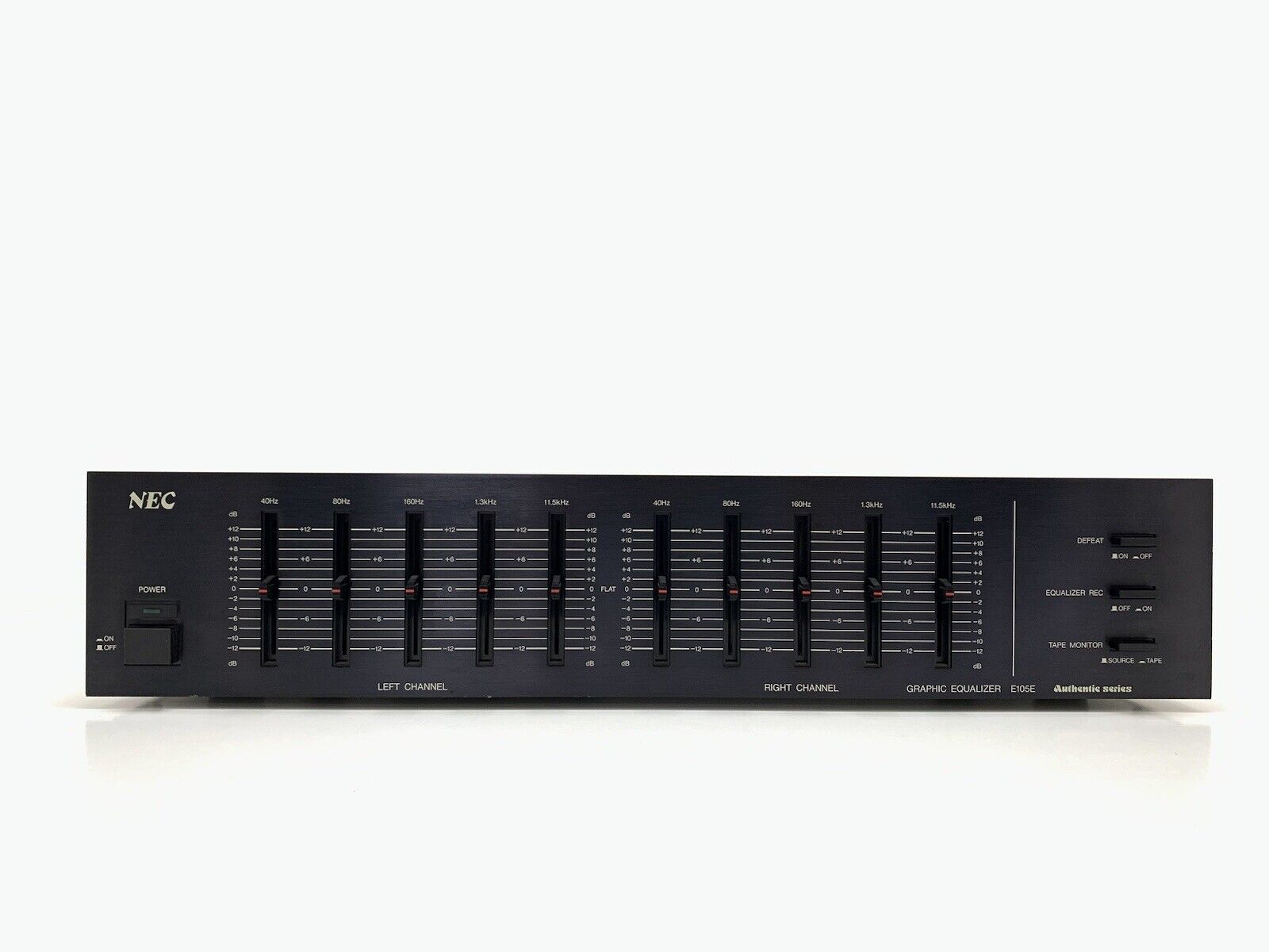NEC E105E Stereo Graphic Equalizer 5 Bands Vintage DIN CONECTOR WORK Good Look