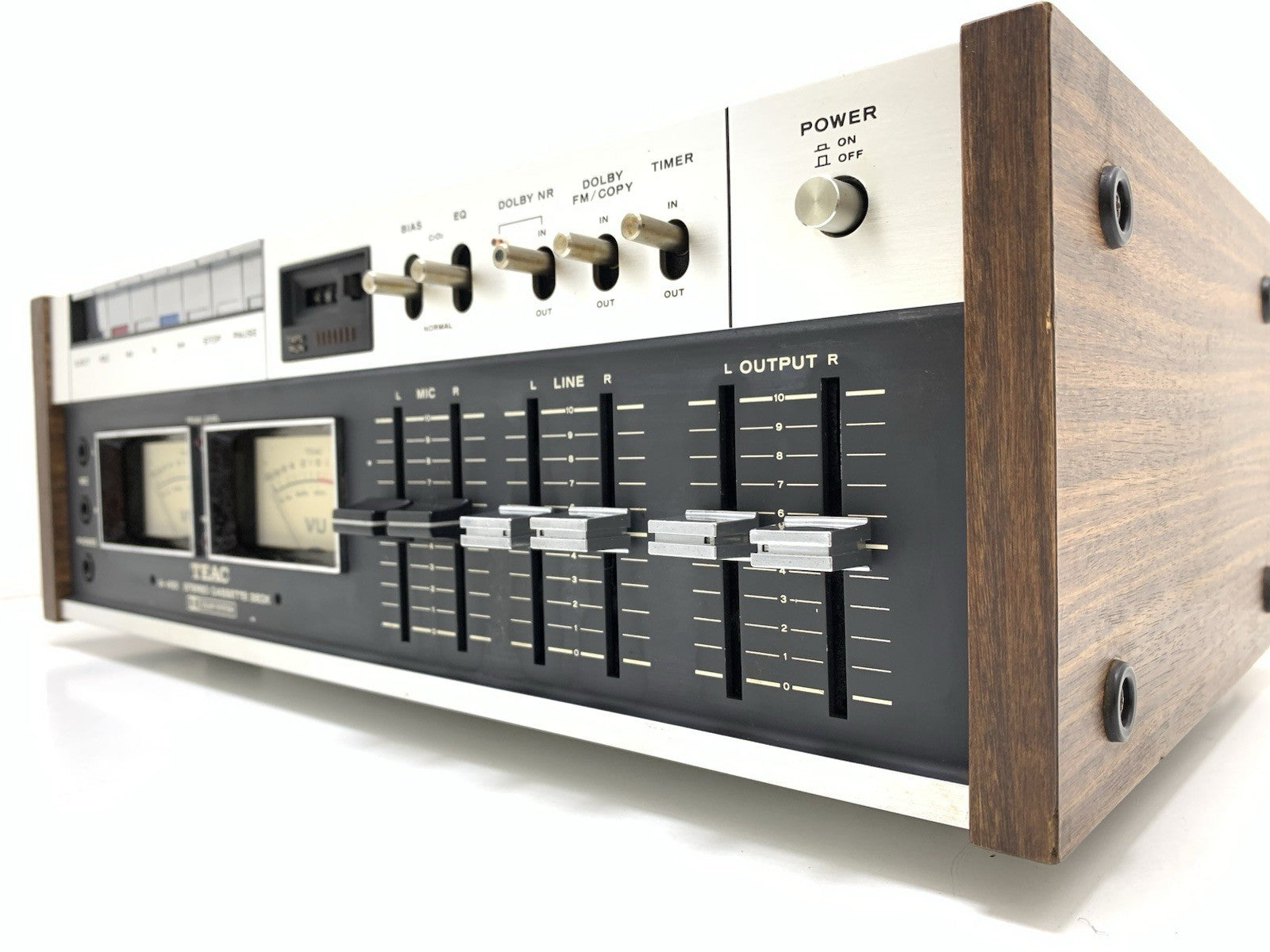 TEAC A 450 Stereo Cassette Tape Deck 2 Head Vintage 1974 Working Good Look