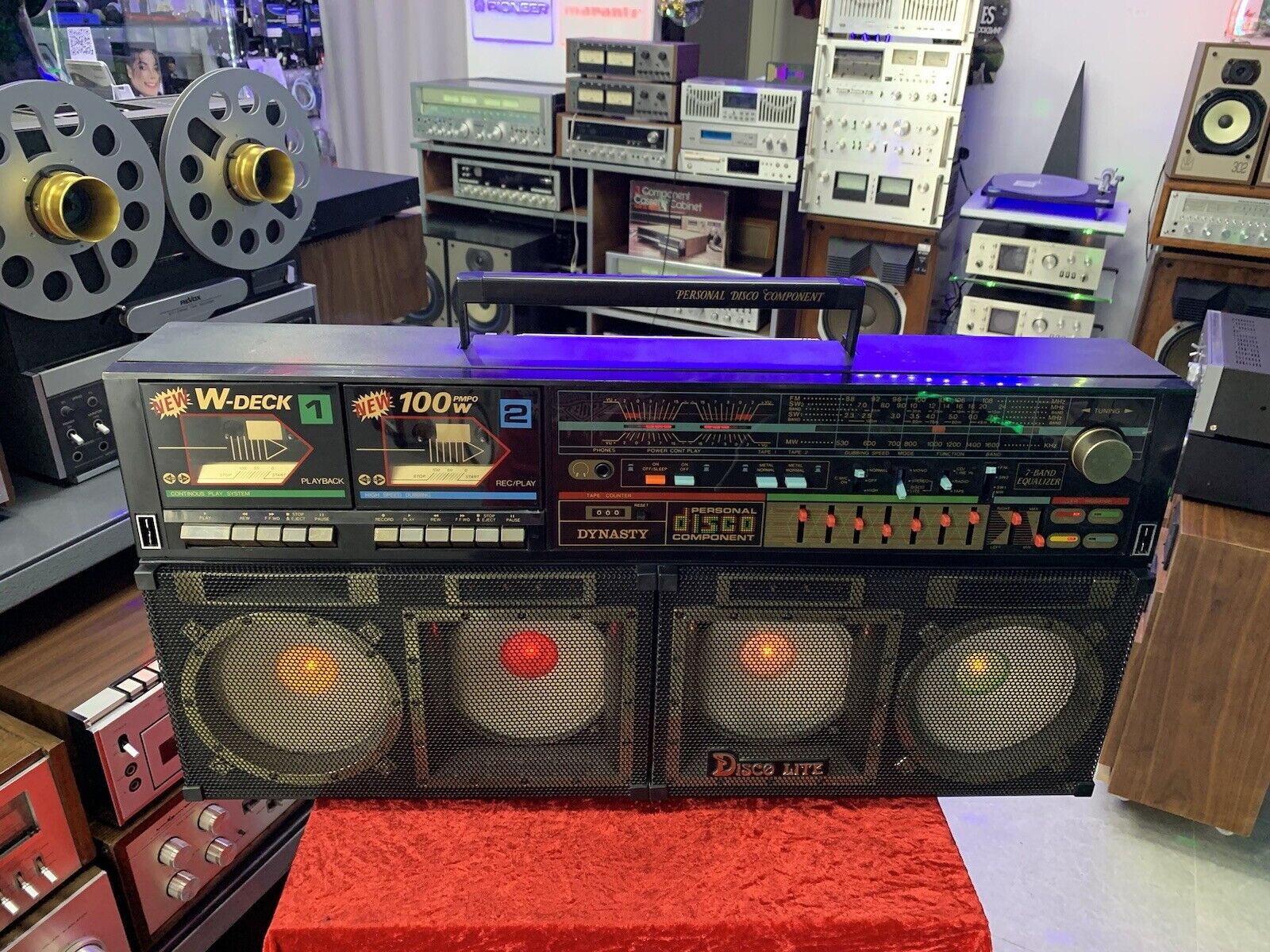 BOOMBOX Ghettoblaster MADONNA Radio Cassette Stereo DYNASTY ES555 Vintage WORK