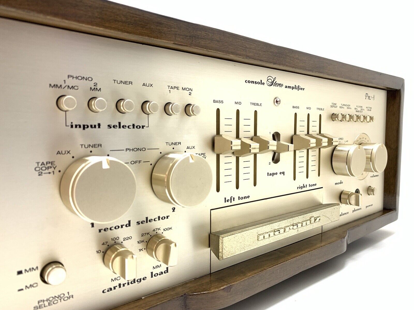 MARANTZ PM 8 Console Stereo Amplifier Vintage Wood BOX Refurbished WORK GoodLook
