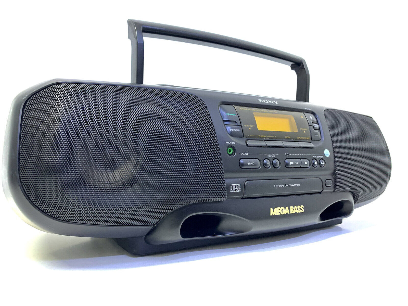 SONY CFD-380L BOOMBOX STEREO Radio Cassette Vintage 1996 w/Bluetootph Good Look