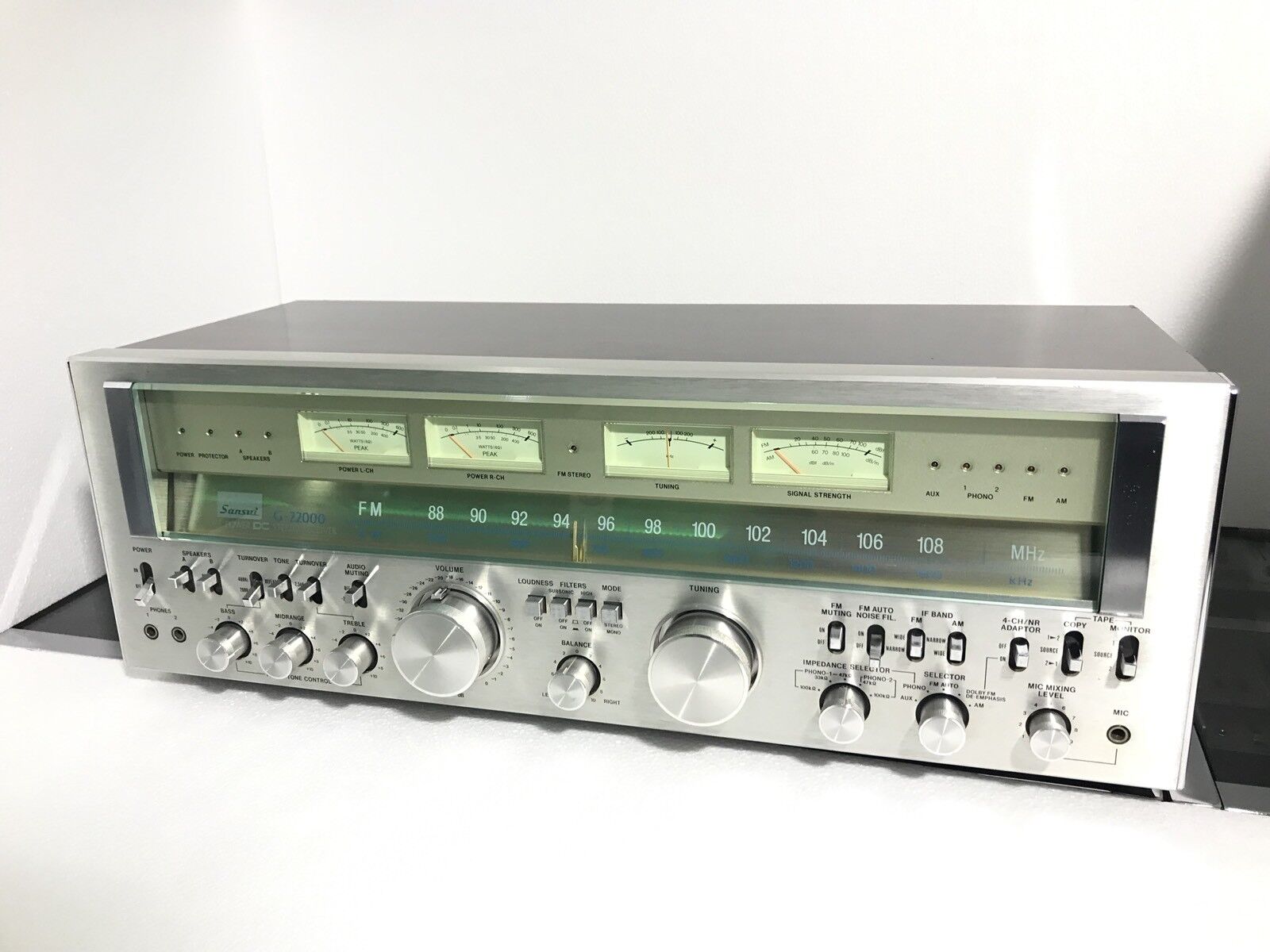 SANSUI G 22000 Stereo Receiver 220+220 Watts RMS Vintage 1978 Working Good Look