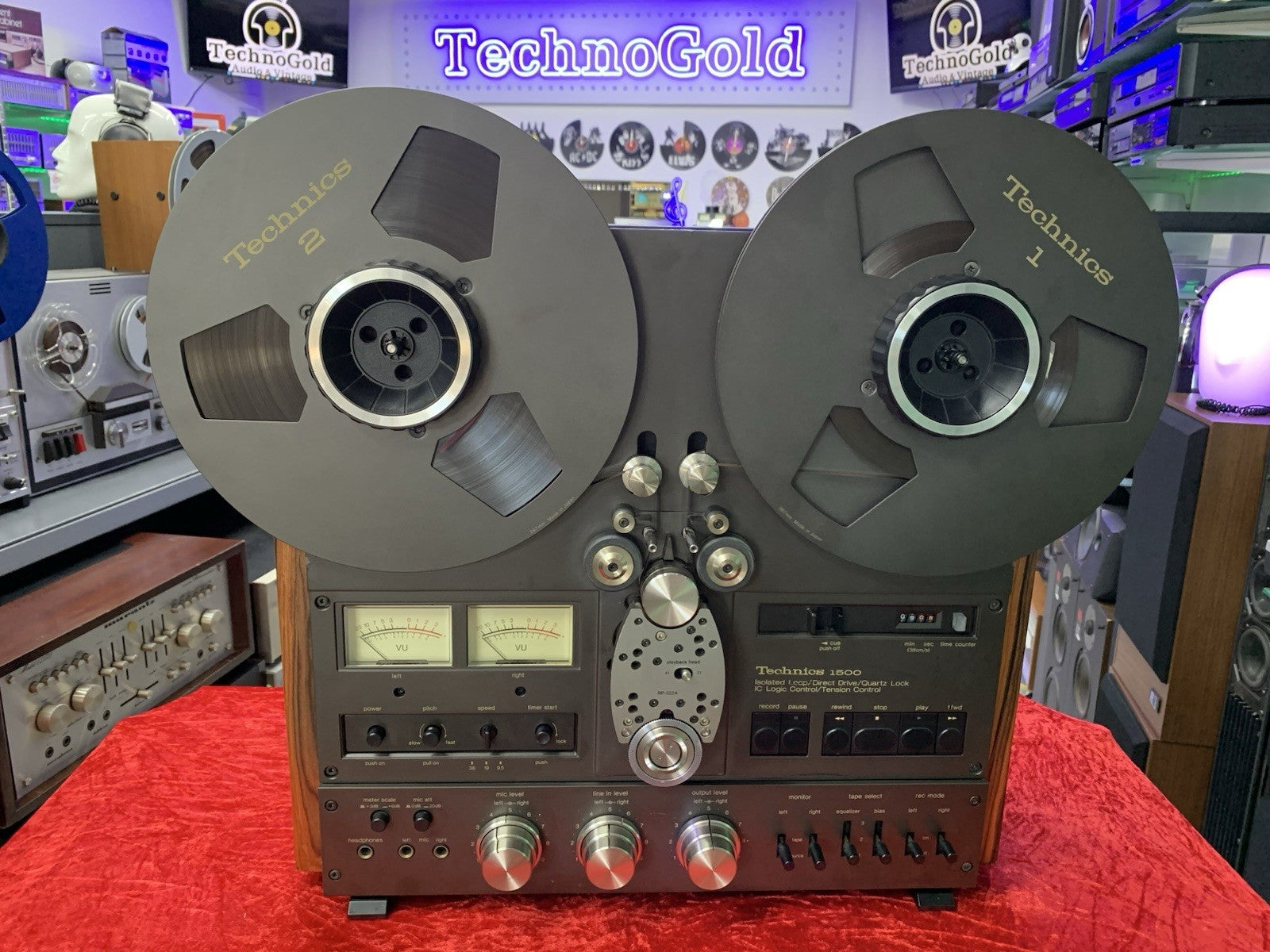 TECHNICS RS 1506U Reel to Reel 2&4 Track 10" Tape WORK w/Original BOX LIKE NEW