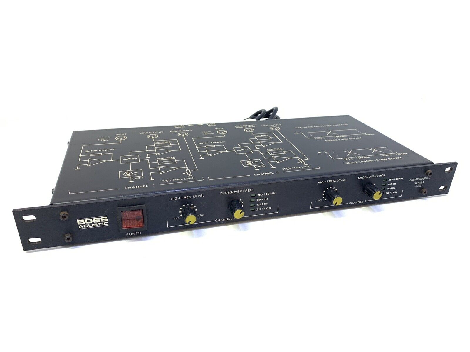 BOSS ACUSTIC Professional ELECTRONIC CROSSOVER model F26 3 Way Working Good Look