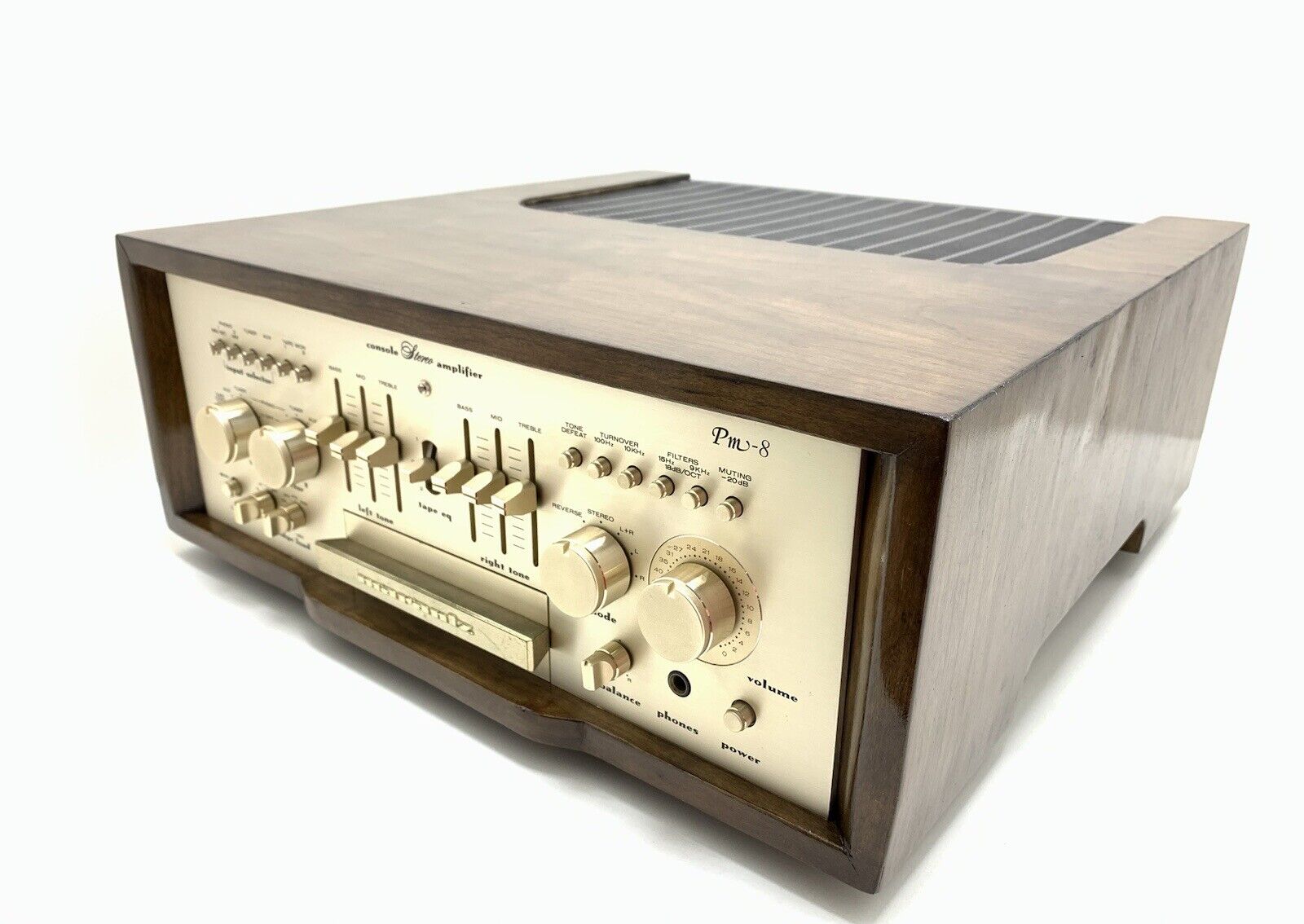 MARANTZ PM 8 Console Stereo Amplifier Vintage Wood BOX Refurbished WORK GoodLook