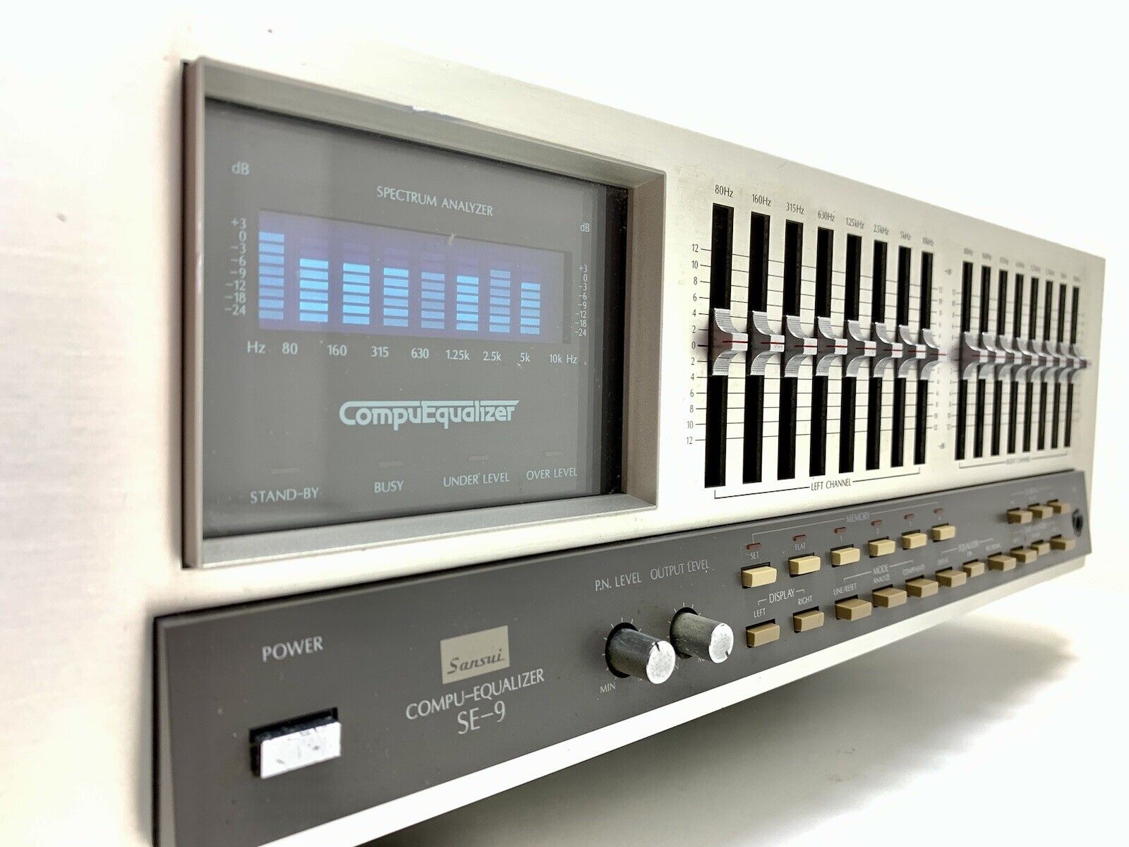 SANSUI SE-9 Stereo Graphic Computer Equalizer Spectrum Analyzer WORK Good Look