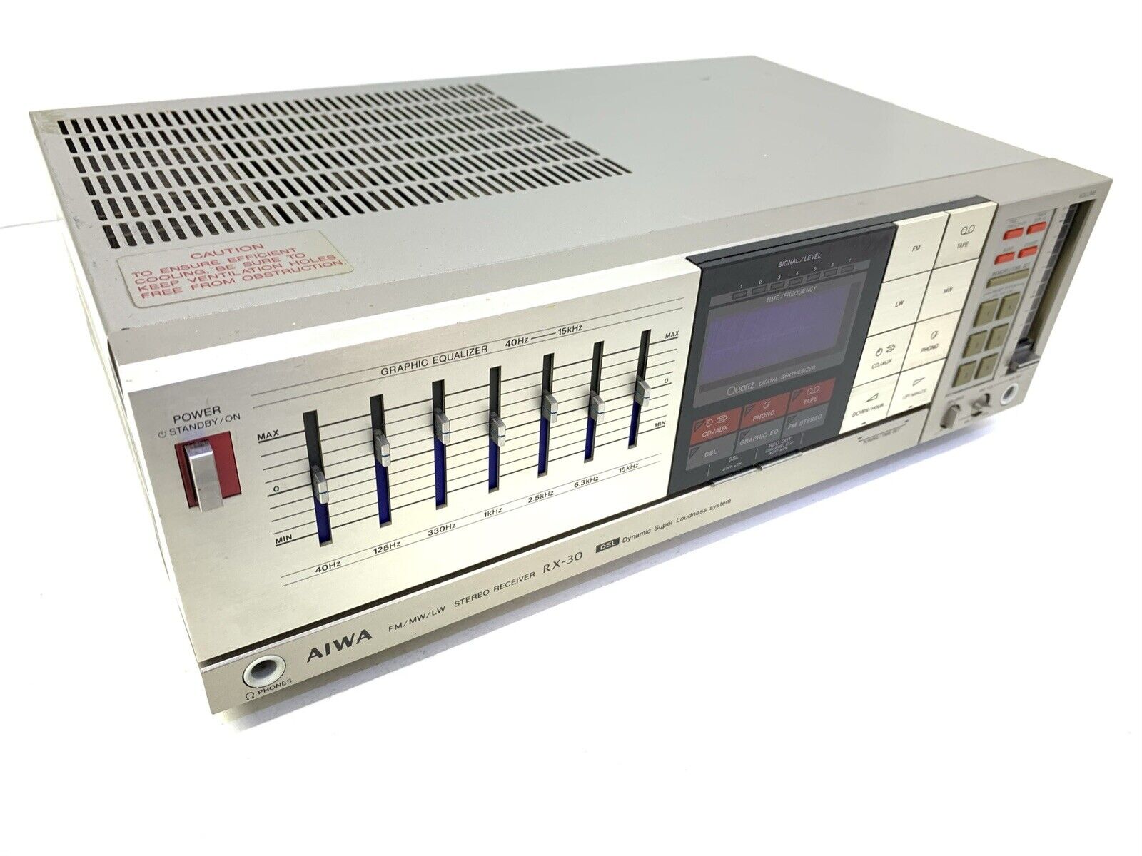 AIWA RX-30 FM MW LW Stereo Receiver 50 Watts RMS Vintage 1983 GOOD LOOK LIKE NEW