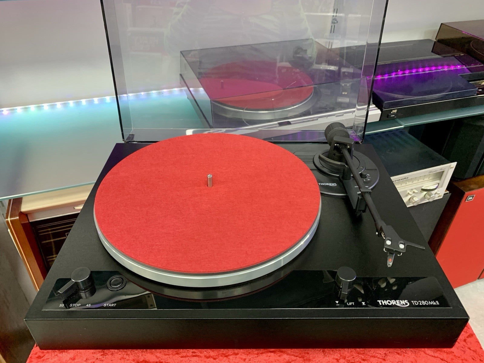 THORENS TD 280 MK2 Turntable Belt Drive 2Speed Semi Automatic +ORTOFON WORK Good