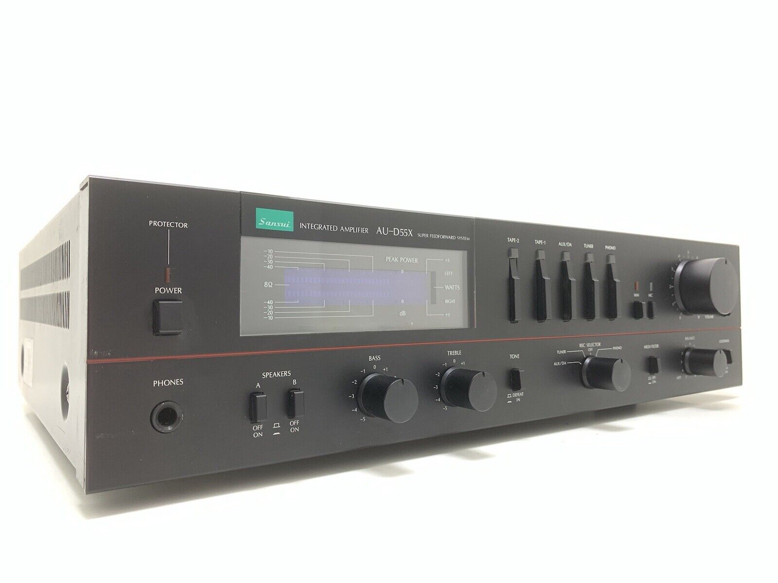 SANSUI AU-D55X Integrated Stereo Amplifier 140 Watts RMS Vintage 1983 Good Look