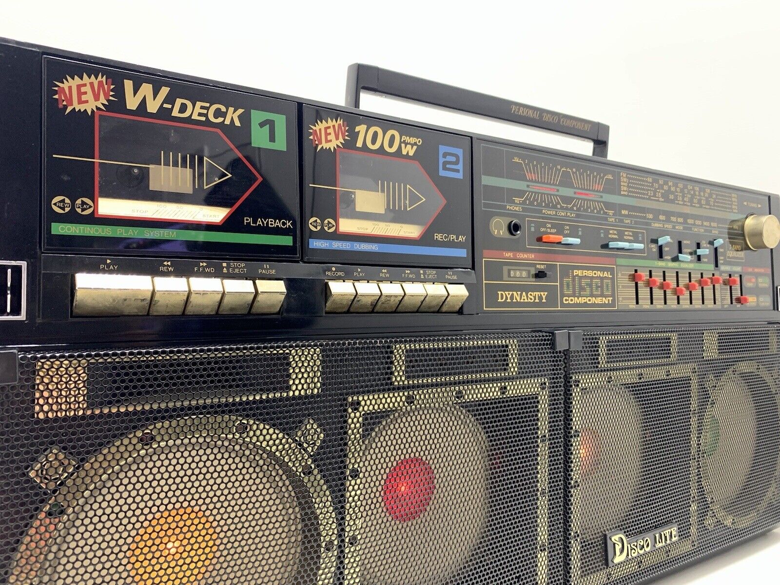 BOOMBOX Ghettoblaster MADONNA Radio Cassette Stereo DYNASTY ES555 Vintage WORK