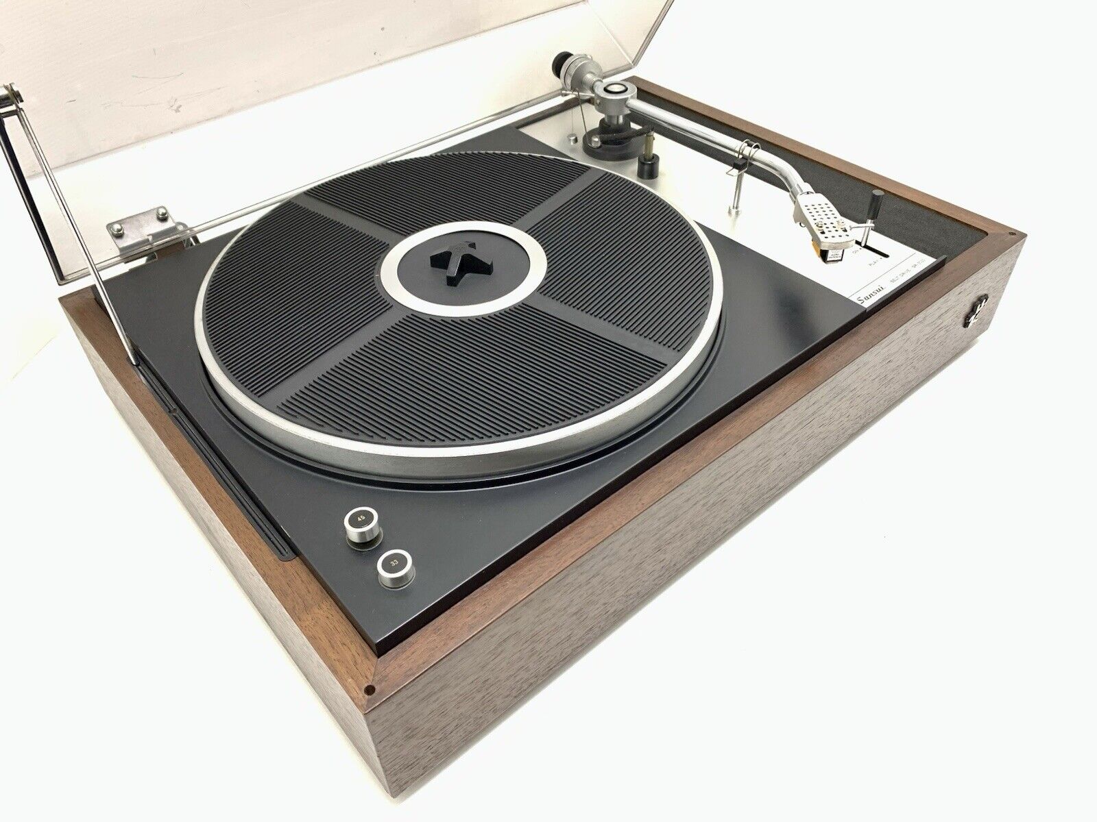 SANSUI SR 3030 Turntable 2 Speed Belt Drive Hi Fi Vintage 1973 Work Good Look