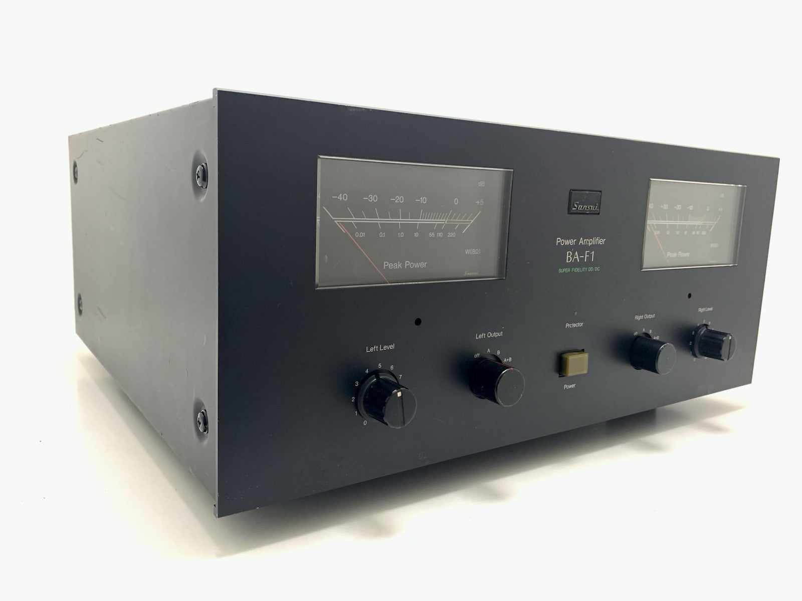 SANSUI BA F1 Stereo Power Amplifier 2X 110 Watts RMS Vintage 1979 WORK Good Look