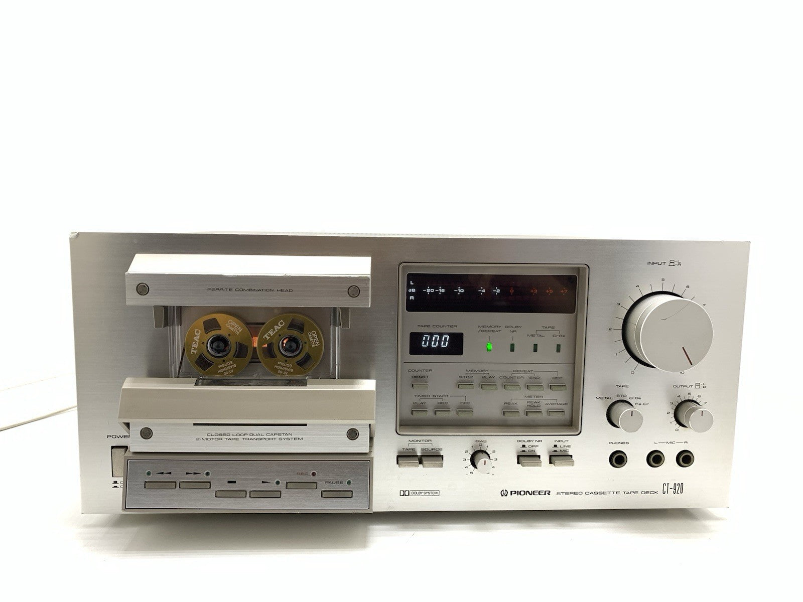 PIONEER CT 920 ( CT-F950 ) 3 Head Stereo Tape Deck Cassette 1979 WORK Good Look