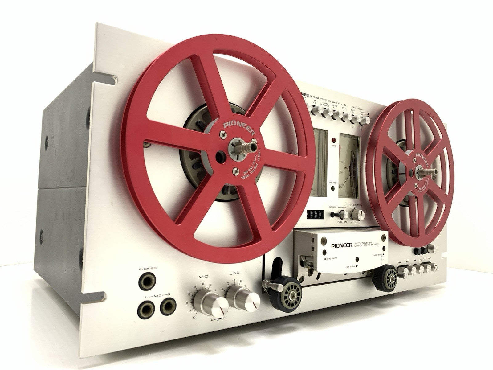 PIONEER RT 707 Open Reel 4 Track 7" Tape Vintage 1977 AutoReverse WORK Good Look