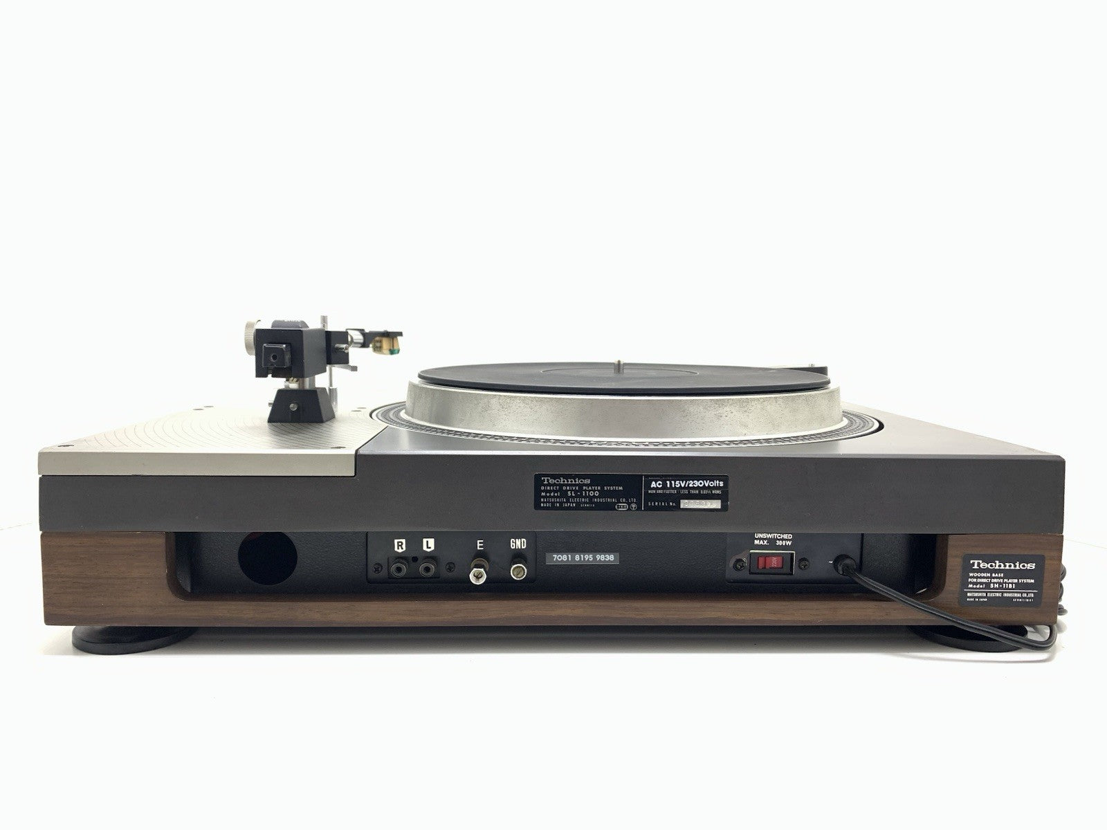 TECHNICS SL 1100 + Strobe SH-11L1l D. Drive Turntable Vintage 1972 WORK GoodLook