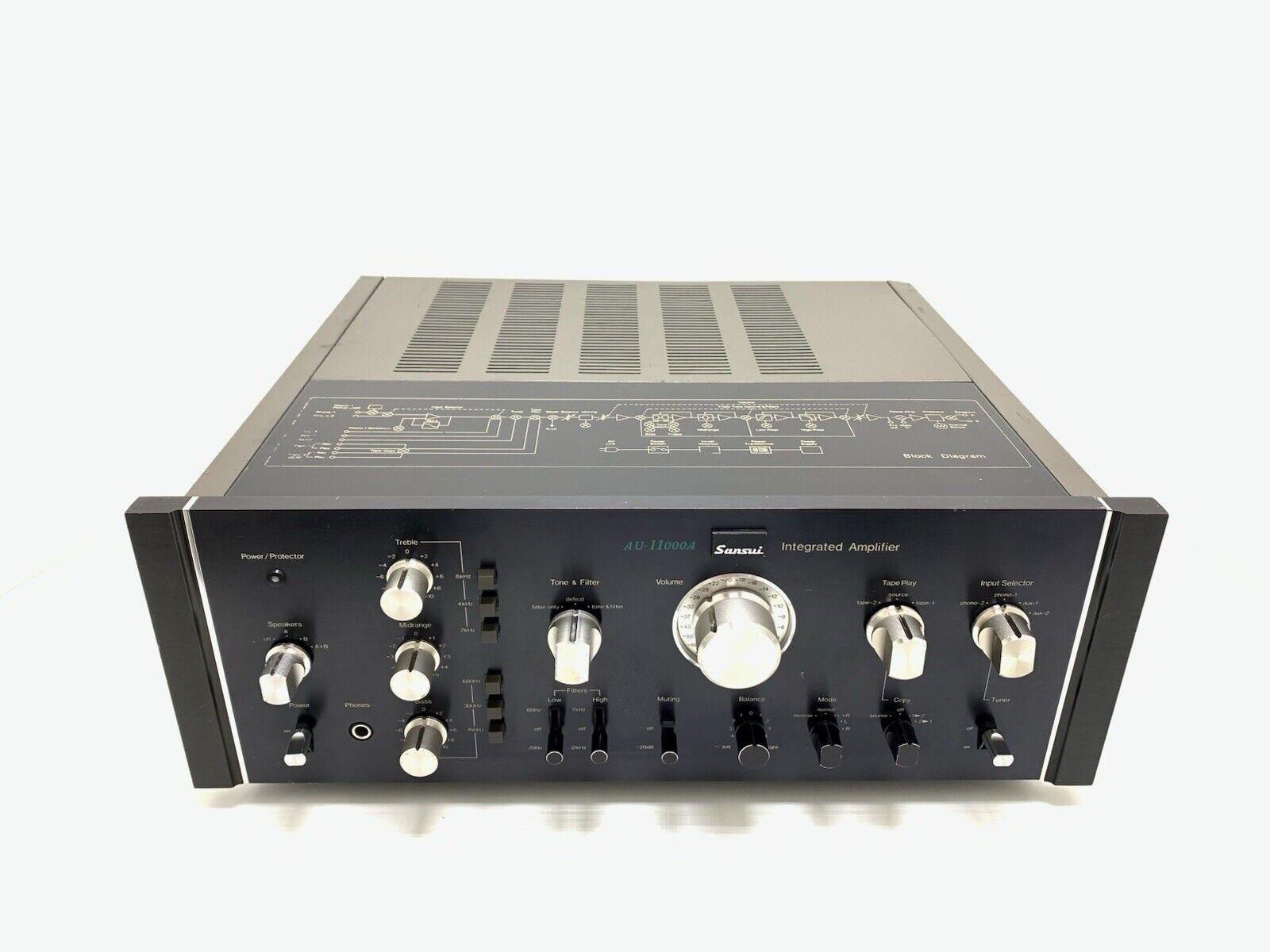 SANSUI AU 11000A Integrated Stereo Amplifier 2 X 110 WRMS Vintage 1977 GOOD LOOK