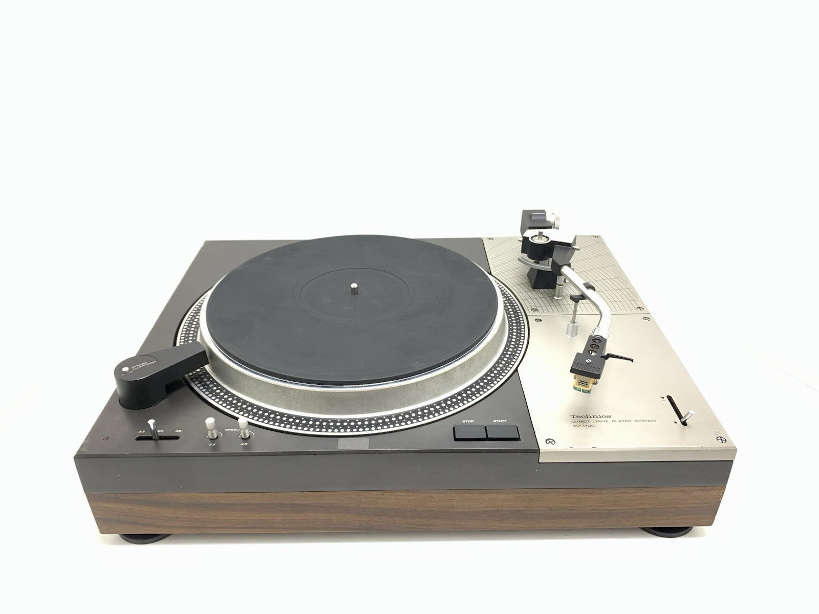 TECHNICS SL 1100 + Strobe SH-11L1l D. Drive Turntable Vintage 1972 WORK GoodLook