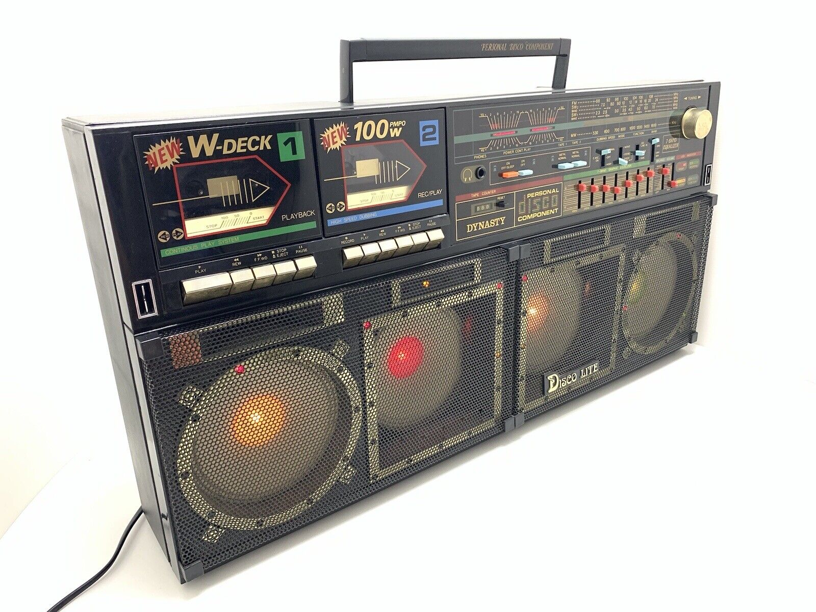 BOOMBOX Ghettoblaster MADONNA Radio Cassette Stereo DYNASTY ES555 Vintage WORK