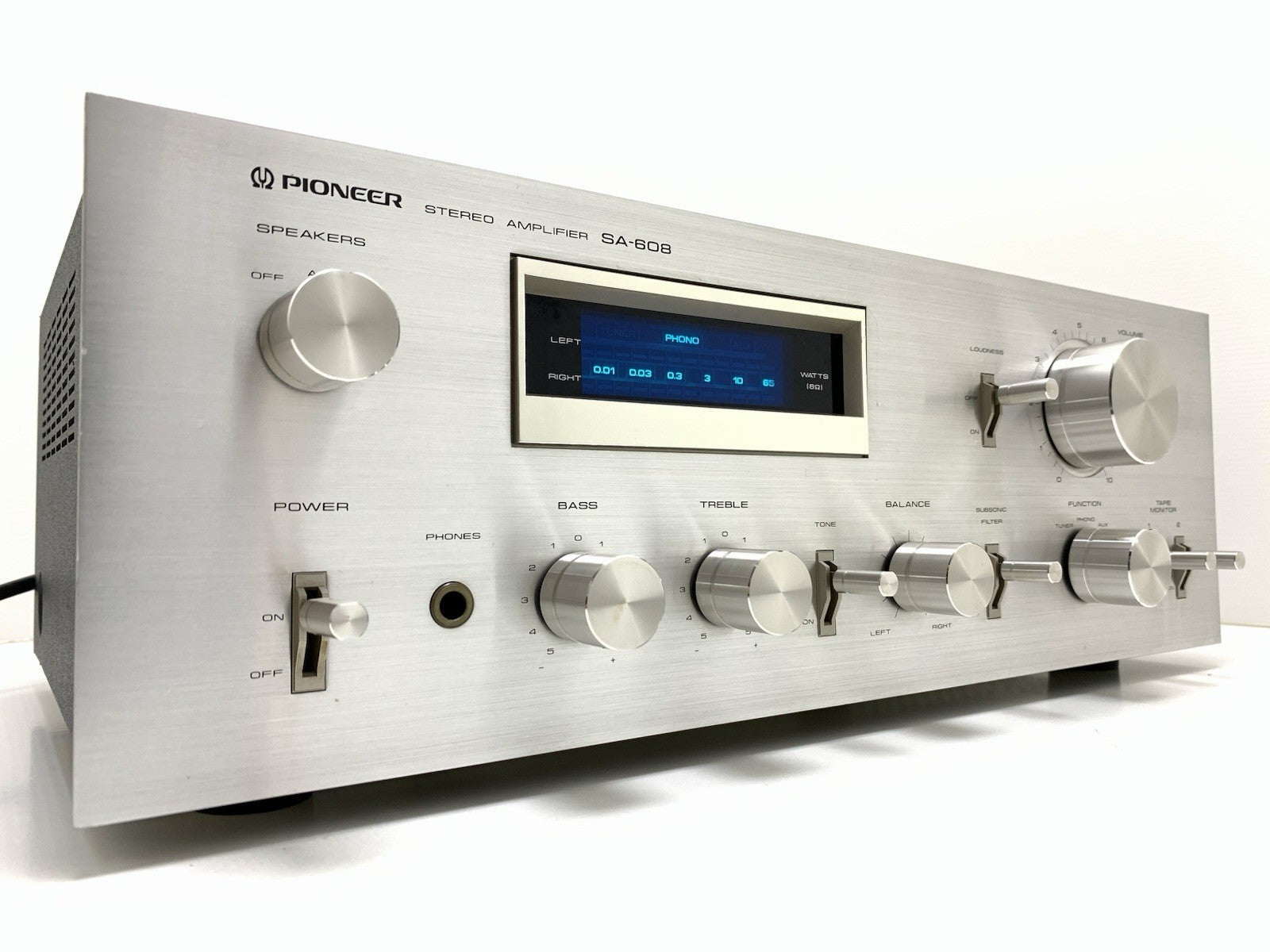 PIONEER SA 608 Stereo Amplifier 2X 45Watts RMS Vintage 1979 Hi Fi WORK GOOD LOOK
