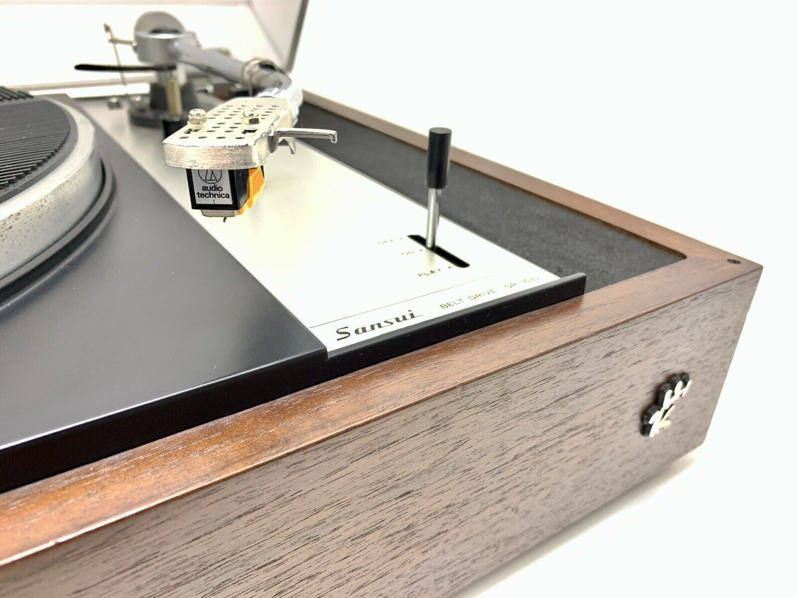 SANSUI SR 3030 Turntable 2 Speed Belt Drive Hi Fi Vintage 1973 Work Good Look