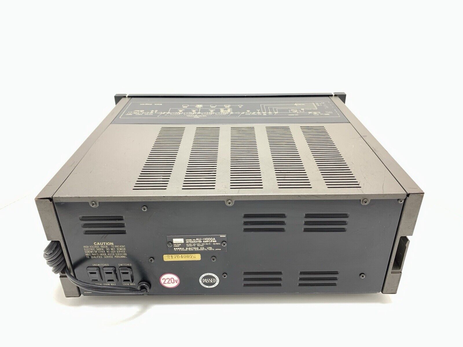 SANSUI AU 11000A Integrated Stereo Amplifier 2 X 110 WRMS Vintage 1977 GOOD LOOK