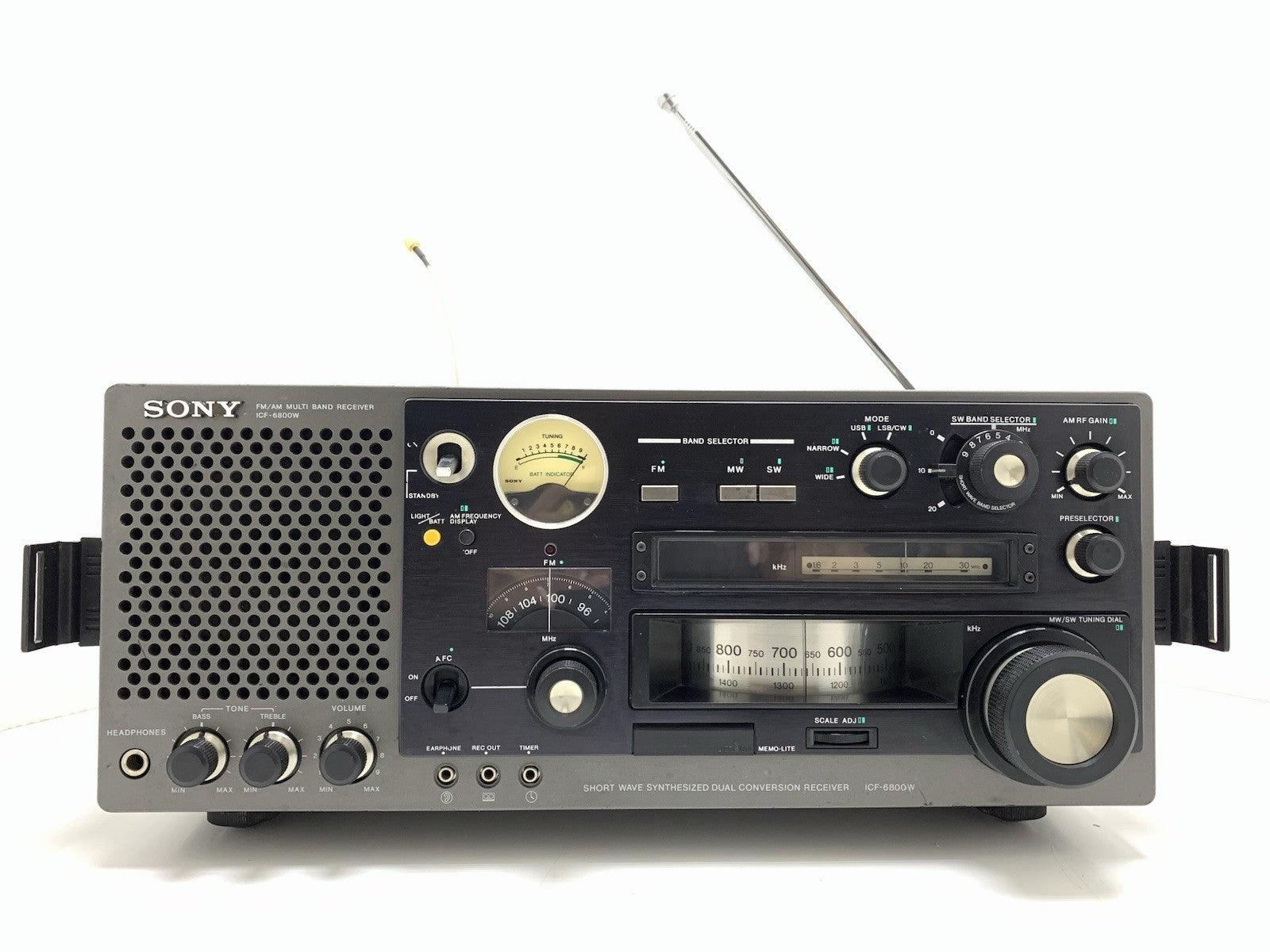 Sony ICF 6800W World Band Receiver Professional Radio Multiband Vintag Work Good