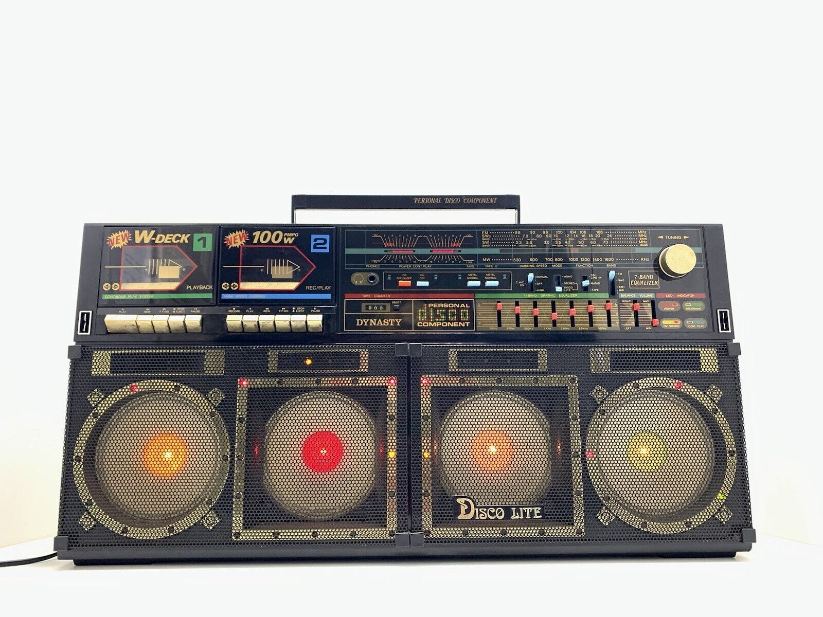 BOOMBOX Ghettoblaster MADONNA Radio Cassette Stereo DYNASTY ES555 Vintage WORK