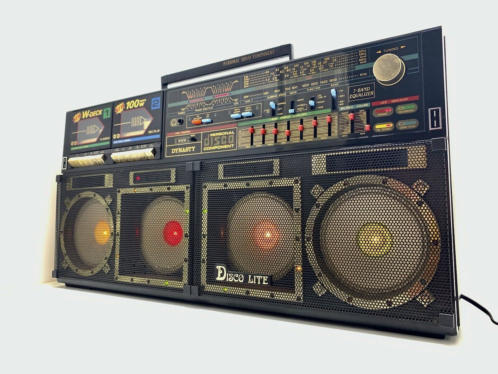 BOOMBOX Ghettoblaster MADONNA Radio Cassette Stereo DYNASTY ES555 Vintage WORK