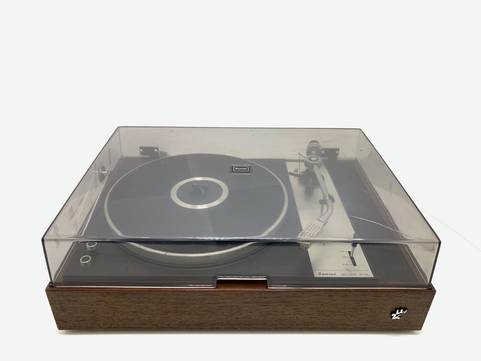 SANSUI SR 3030 Turntable 2 Speed Belt Drive Hi Fi Vintage 1973 Work Good Look