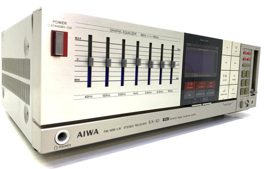 AIWA RX-30 FM MW LW Stereo Receiver 50 Watts RMS Vintage 1983 GOOD LOOK LIKE NEW