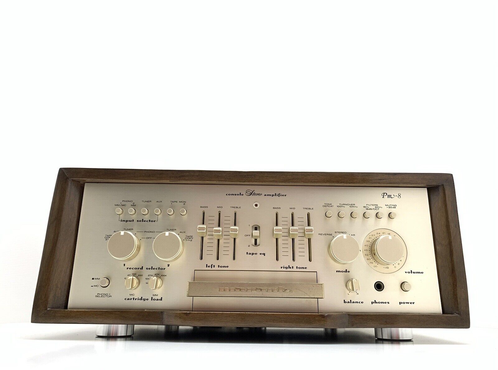 MARANTZ PM 8 Console Stereo Amplifier Vintage Wood BOX Refurbished WORK GoodLook