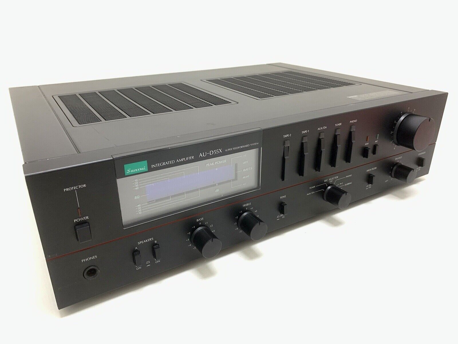 SANSUI AU-D55X Integrated Stereo Amplifier 140 Watts RMS Vintage 1983 Good Look