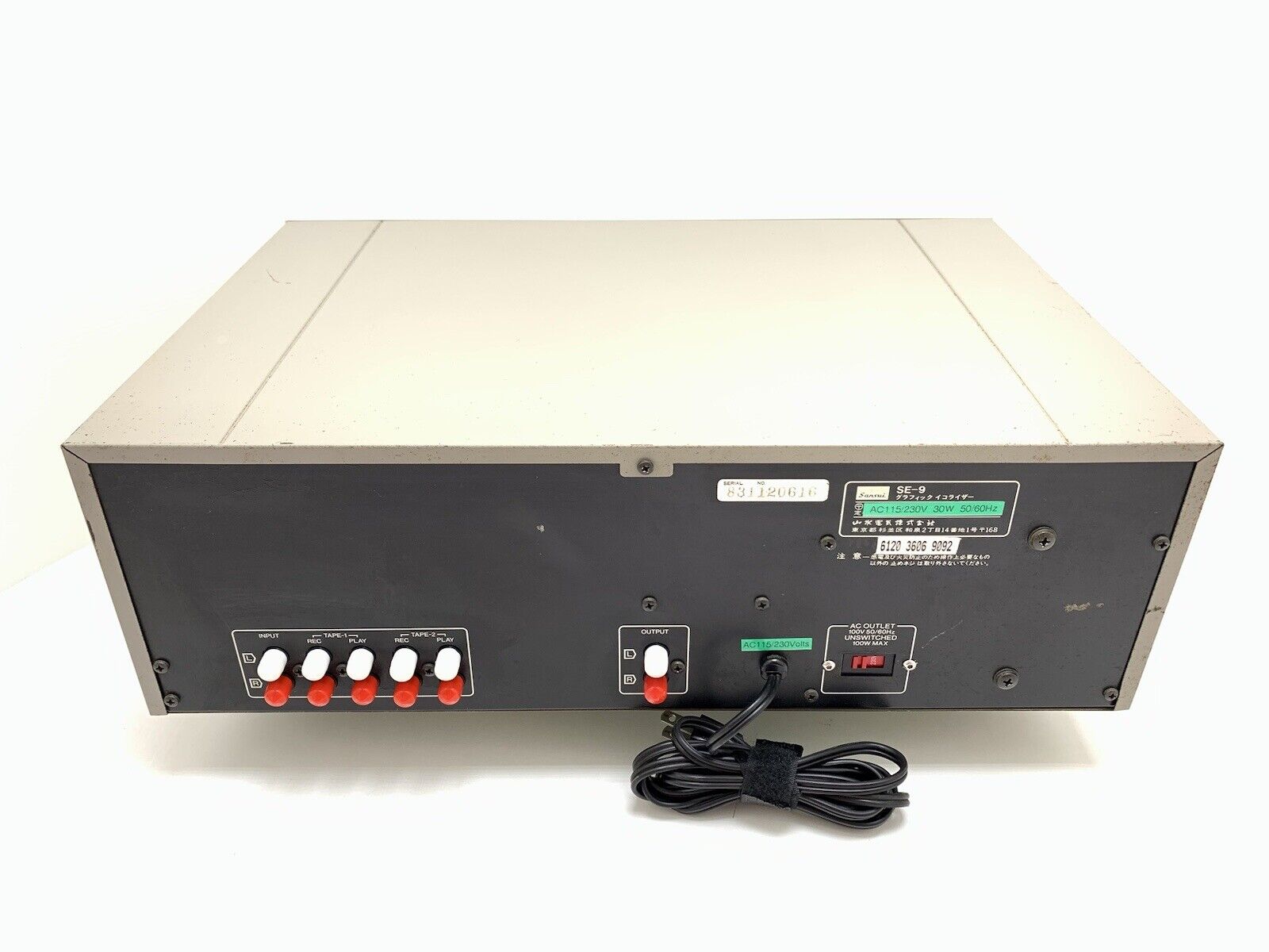 SANSUI SE-9 Stereo Graphic Computer Equalizer Spectrum Analyzer WORK Good Look