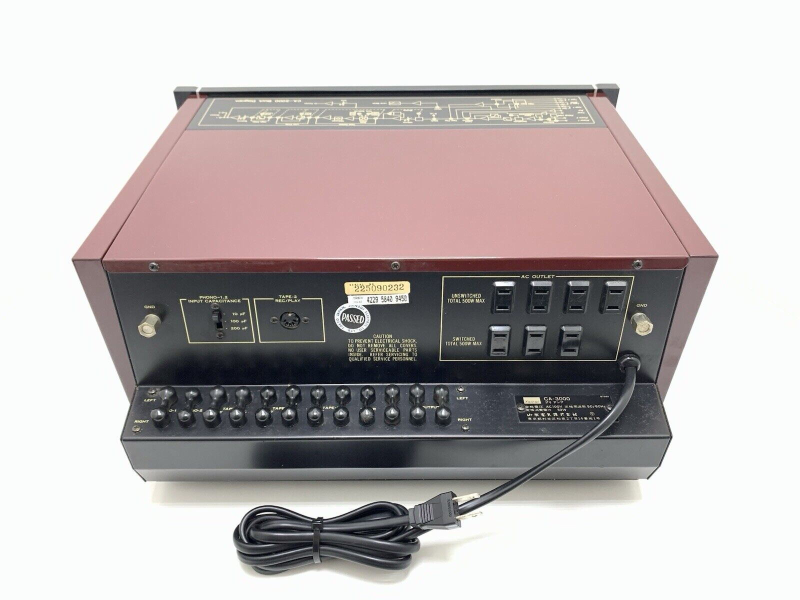 SANSUI CA 3000 Stereo Pre Amplifier Vintage 1975 High End WORK PERFECT Good Look