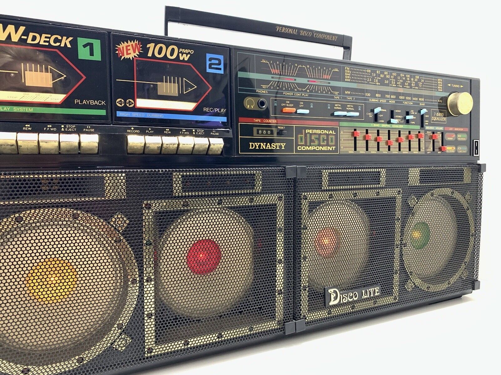 BOOMBOX Ghettoblaster MADONNA Radio Cassette Stereo DYNASTY ES555 Vintage WORK