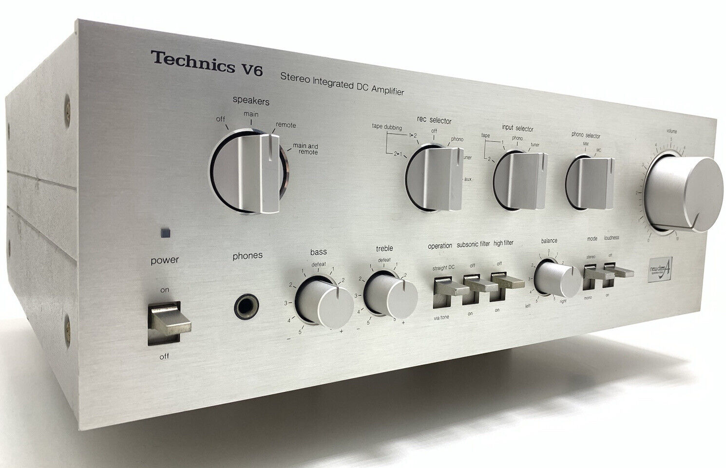 TECHNICS SU-V6 Stereo Integrated Amplifier 70+70WRMS Vintage 1980 Work GOOD LOOK