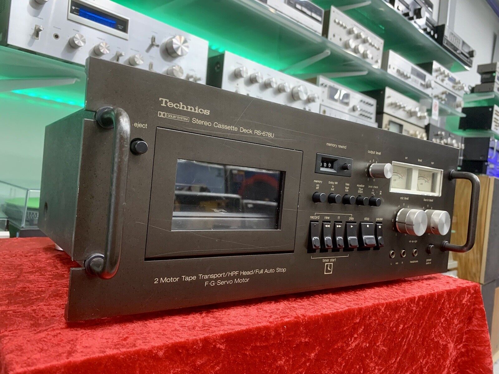 TECHNICS RS-678U Rare Stereo Cassette Deck 2 Motors Vintage 1977 WORK Good Look