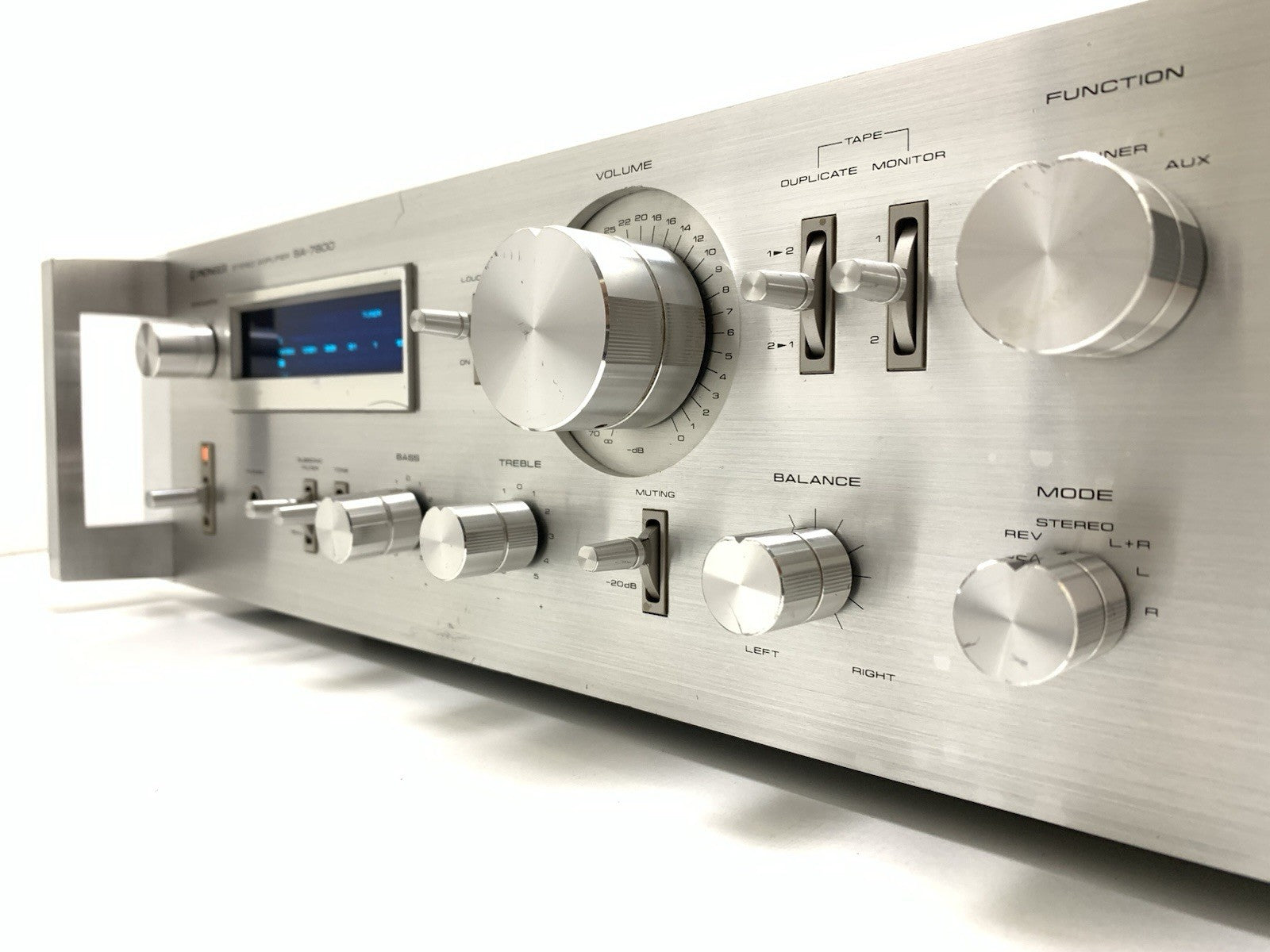 PIONEER SA 7800 RACK Stereo Amplifier 130 W RMS Blue Line Vintage 1979 WORK GOOD