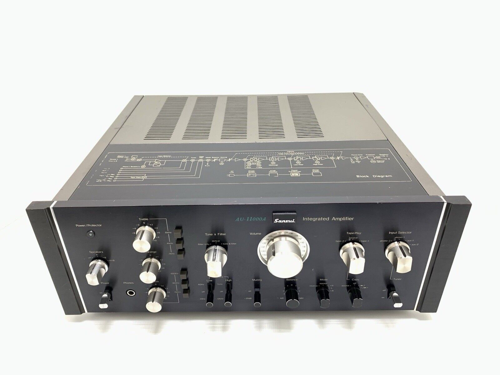 SANSUI AU 11000A Integrated Stereo Amplifier 2 X 110 WRMS Vintage 1977 GOOD LOOK